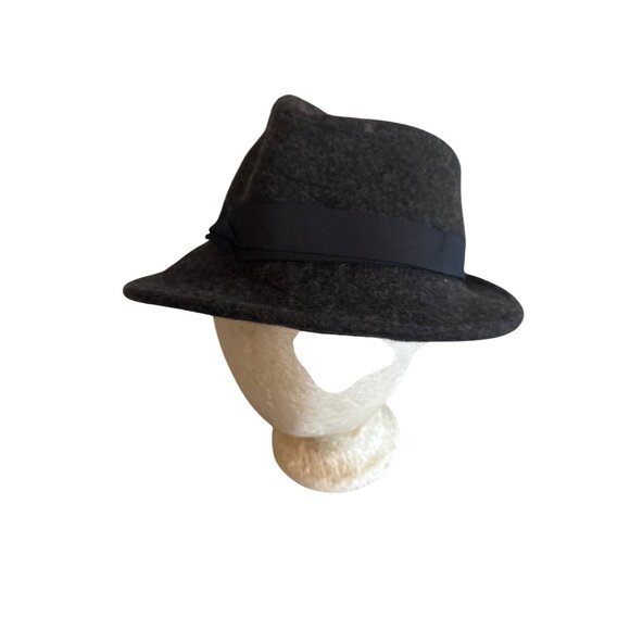 Hatch Womens Black Wool Fedora Hat With Ribbon Band One Size Fits All - Picture 2 of 6